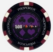 Pro Poker Clay Poker Chips 13.5g Sold By the Roll - $500, AGS-PP500
