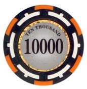 Z-Pro Poker Series Poker Chip $10000 13.5g Sold by the Roll, ZPro13.5-10000