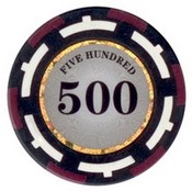 Z-Pro Poker Series Poker Chip $500 13.5g Sold by the Roll, ZPro13.5-500