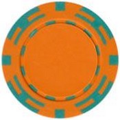 Z Striped Poker Chip 14g Orange SOLD BY THE ROLL, zsv2-org