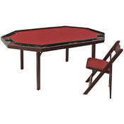 Kestell Deluxe 10-Player Folding-Leg Poker Table, AGS-K872