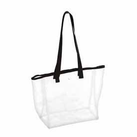 Plain Black Stadium Clear Bag, 001-65P-BLACK