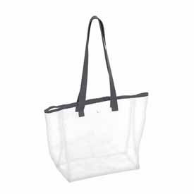 Plain Charcoal Stadium Clear Bag, 001-65P-CHARCOAL