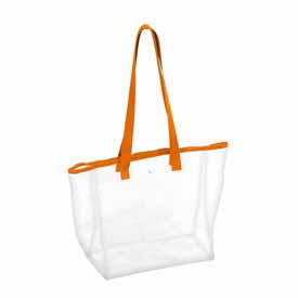 Plain Tangerine Stadium Clear Bag, 001-65P-TANGERINE