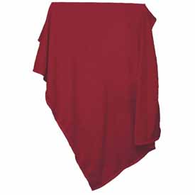Plain Garnet Sweatshirt Blanket, 001-74-GARNET