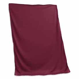 Plain Maroon Sweatshirt Blanket, 001-74-MAROON