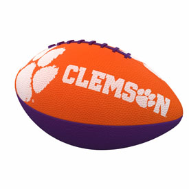 Clemson Combo Logo Junior-Size Rubber Football, 123-93JR-1