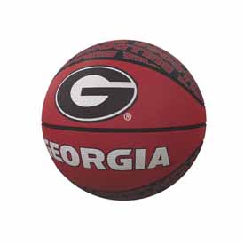 Georgia Repeating Logo Mini-Size Rubber Basketball, 142-91MR-1
