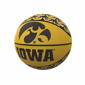 Iowa Repeating Logo Mini-Size Rubber Basketball, 155-91MR-1