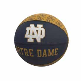 Notre Dame Repeating Logo Mini-Size Rubber Basketball, 190-91MR-1