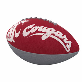 WA State Combo Logo Junior-Size Rubber Football, 238-93JR-1
