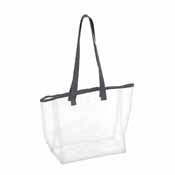 Plain Charcoal Stadium Clear Bag, 001-65P-CHARCOAL