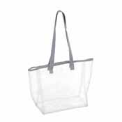 Plain Gray Stadium Clear Bag, 001-65P-GRAY