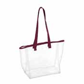Plain Maroon Stadium Clear Bag, 001-65P-MAROON