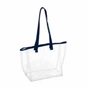 Plain Navy Stadium Clear Bag, 001-65P-NAVY