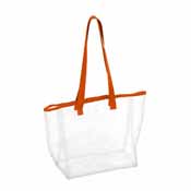 Plain Orange Stadium Clear Bag, 001-65P-ORANGE