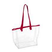 Plain Red Stadium Clear Bag, 001-65P-RED