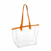 Plain Tangerine Stadium Clear Bag, 001-65P-TANGERINE