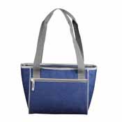 Plain Navy Crosshatch 16 Can Cooler Tote, 001-83CR-NAVY