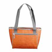 Plain Orange Crosshatch 16 Can Cooler Tote, 001-83CR-ORANGE