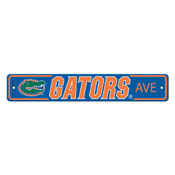 Florida Gators Team Color Street Sign Decor 4in. X 24in. Lightweight, 135-F925