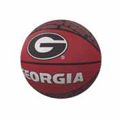 Georgia Repeating Logo Mini-Size Rubber Basketball, 142-91MR-1