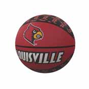 Louisville Repeating Logo Mini-Size Rubber Basketball, 161-91MR-1
