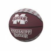 Mississippi State Repeating Logo Mini-Size Rubber Basketball, 177-91MR-1