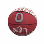 Ohio State Repeating Logo Mini-Size Rubber Basketball, 191-91MR-1