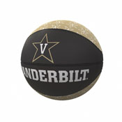 Vanderbilt Repeating Logo Mini-Size Rubber Basketball, 232-91MR-1