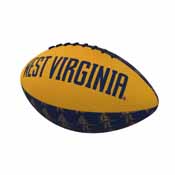 West Virginia Repeating Mini-Size Rubber Football, 239-93MR-3