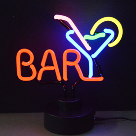 Bar Martini  Neon Sculpture 14" X 7" X 6", AGS-4BARMA