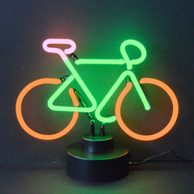 Bicycle Neon Sculpture 16" X 13" X 6", AGS-4BICYC