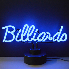 Billiards Neon Sculpture 18" X 5" X 6", AGS-4BLRDS