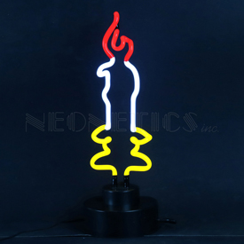 Candle Neon Sculpture, 4CANDL