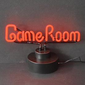 Game Room Neon Sculpture 15" X 10" X 6", AGS-4GAMEX