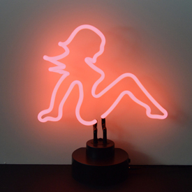 Mud Flap Girl Neon Sculpture 14" X 10" X 6", AGS-4MDFLP