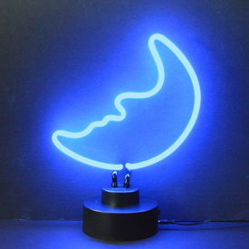 Blue Moon Neon Sculpture 13" X 17" X 6", AGS-4MOONM