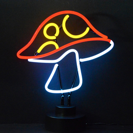 Mushroom Neon Sculpture 14" X 10" X 6", AGS-4MSHRM