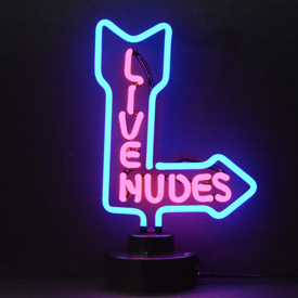 Live Nude Neon Sculpture 12" X 11" X 6", AGS-4NUDEX
