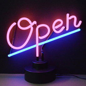 Open Neon Sculpture 14" X 12" X 6", AGS-4OPENX