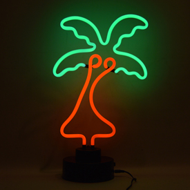 Palm Tree Neon Sculpture 10" X 19" X 6", AGS-4PALMX