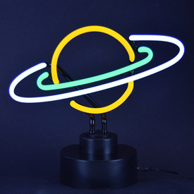 Saturn Neon Sculpture 12"w x 10"h x 6"d, 4SATRN
