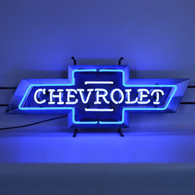 Chevrolet Bowtie Neon Sign With Backing, 5CHEVB