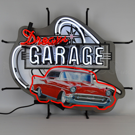 Dream Garage 57 Chevy Neon Sign, 5DG57C