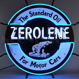 Gas - Zerolene Gasoline Neon Sign, 5GSZRO