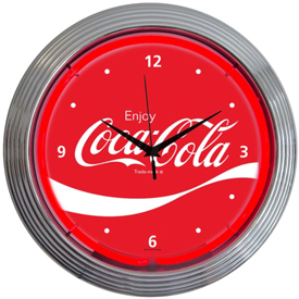 Coca-Cola Wave Neon Clock, AGS-8CCWAV