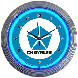 Chrysler Pentastar Neon Clock, 8CRYBL
