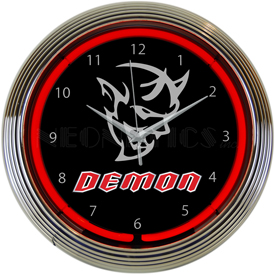 Dodge Demon Neon Clock, 8DEMON