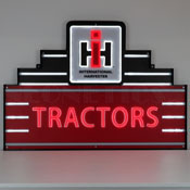 Art Deco Marquee International Harvester Tractors Led Flex-Neon Sign In Steel Can, 29ADIHT
